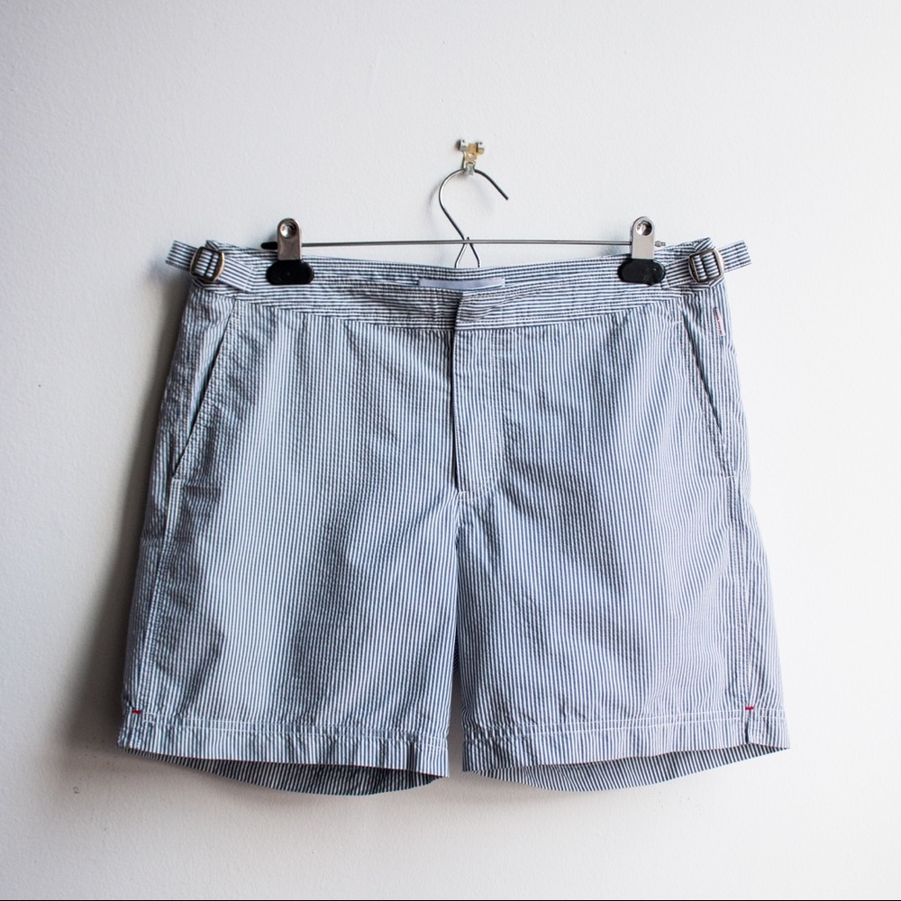 Pinstripe Orlebar Brown Board Shorts